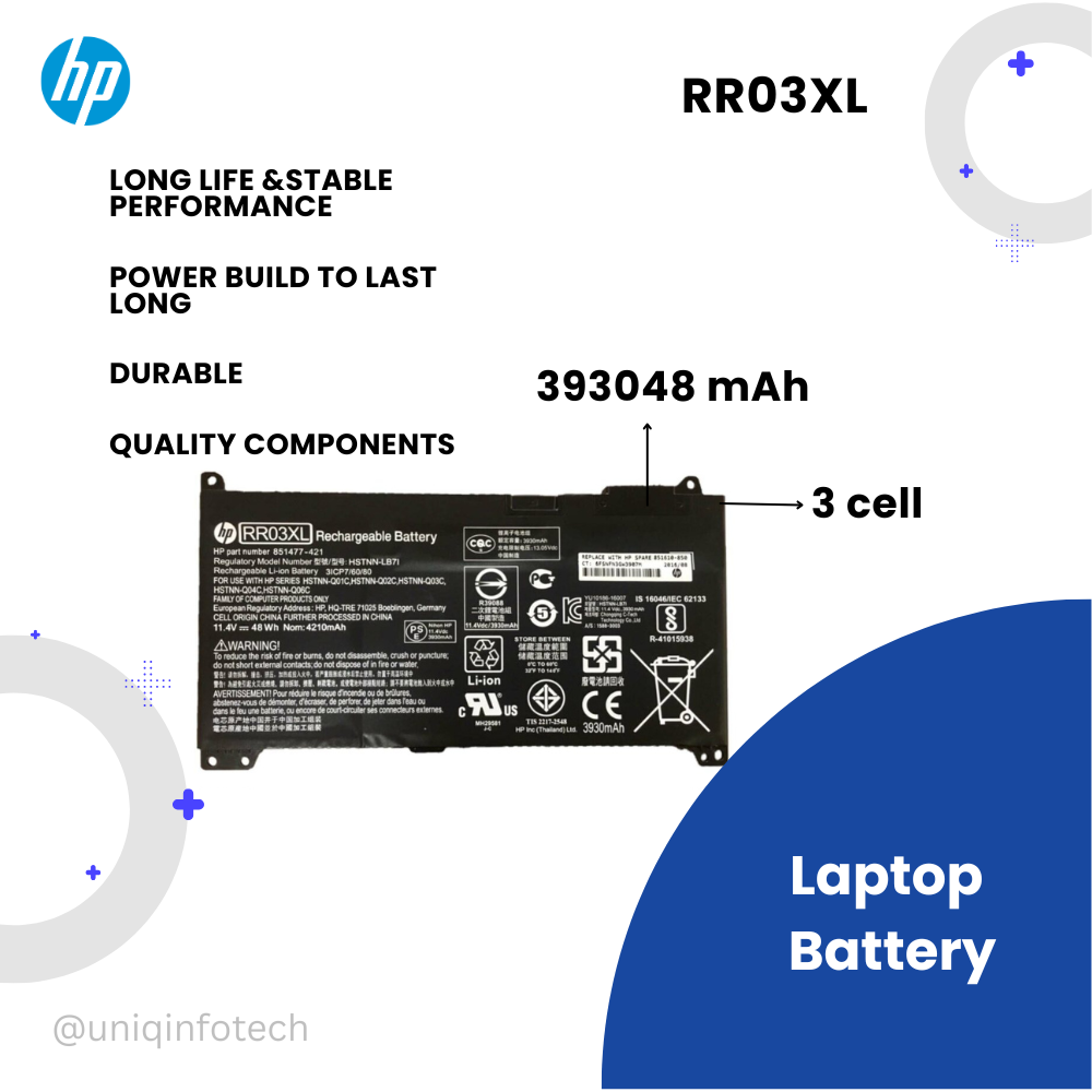 HP RR03XL ProBook 430 G4 Laptop Battery - Image 3