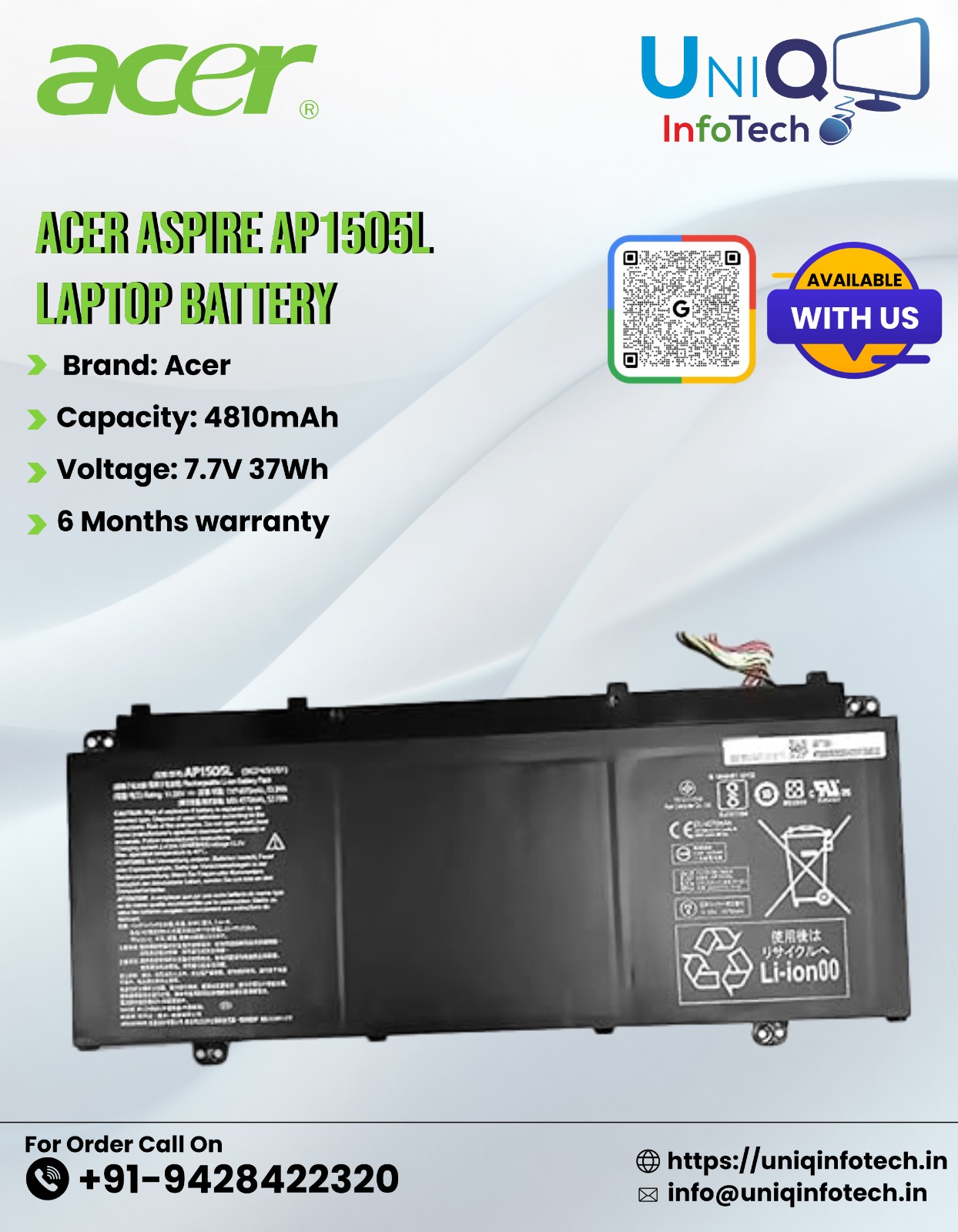 Acer Aspire Ap1505L Laptop Battery