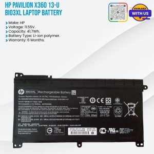 HP Pavilion X360 13-U BI03XL Laptop battery