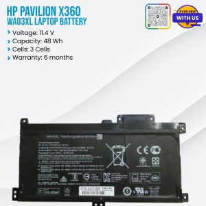 HP Pavilion X360 WA03XL Laptop Battery