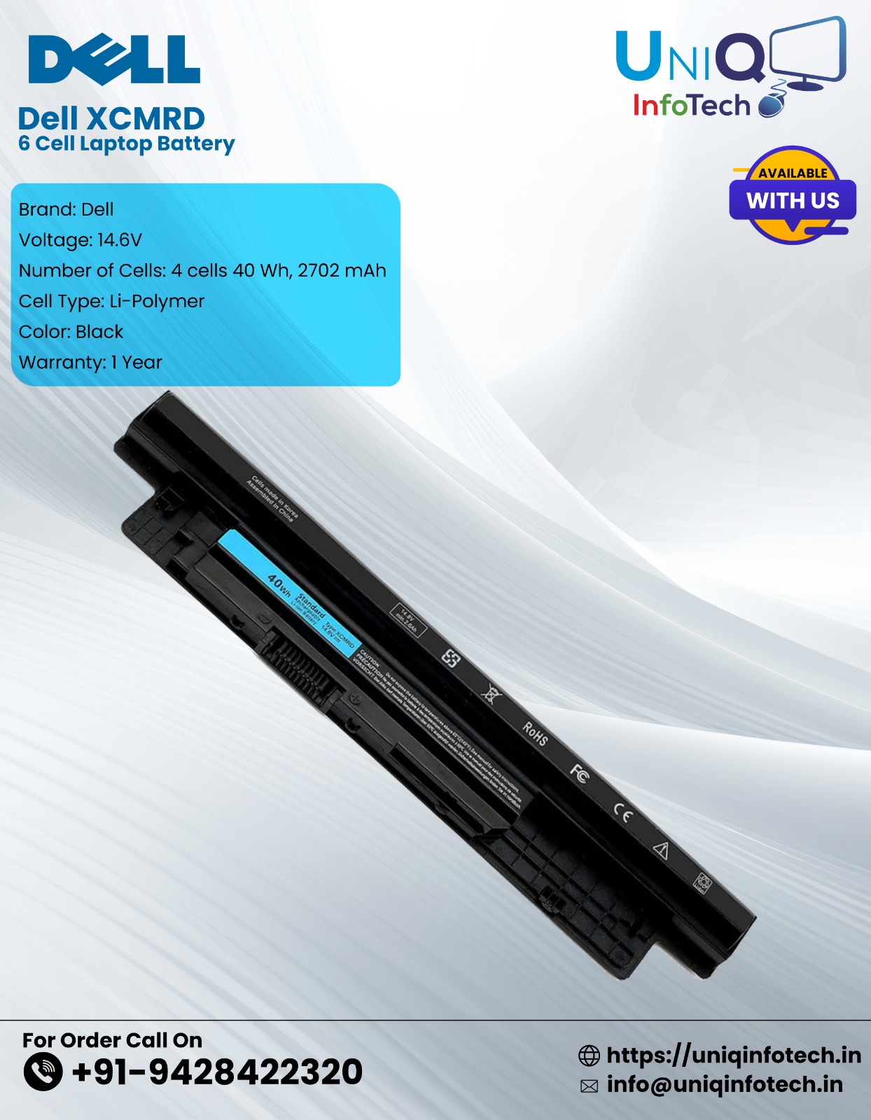 Dell Xcmrd Laptop Battery