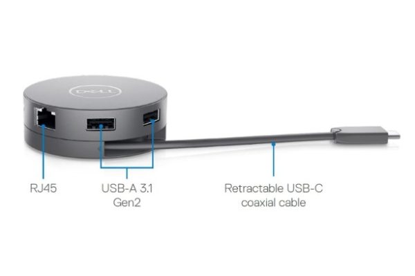 Dell DA310 Pro 7-in-1 USB-C Travel Hub Docking Station - Image 3