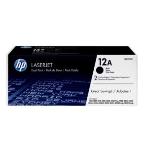 HP 12A Black Original Laser Jet Toner Cartridge (Dual Pack)