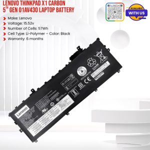 Lenovo THINKPAD X1 CARBON 5th Gen 01AV430 Laptop Battery