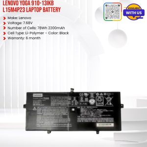 Lenovo YOGA 910-13IKB L15M4P23 Laptop Battery