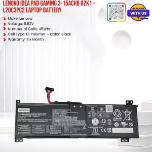 Lenovo Idea pad Gaming 3-15ACH6 82K1 - L20C3PC2 Laptop Battery