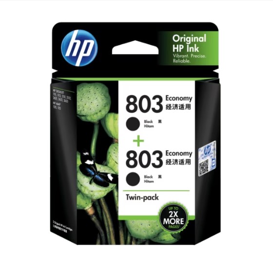 HP 803 Color/Econ Black Ink Cartridge Combo 2-Pack