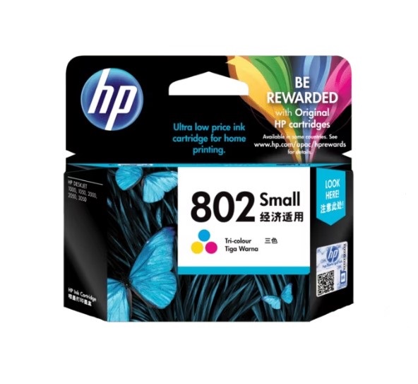 HP 802 Small Tri-color Ink Cartridge