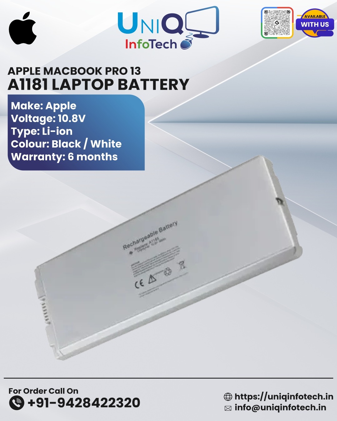 Apple Macbook Pro 13&Quot; A1181 Laptop Battery