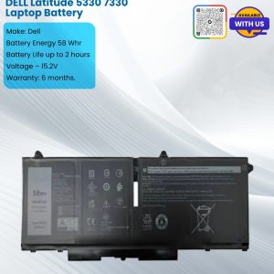 DELL Latitude 5330 7330 Laptop Battery