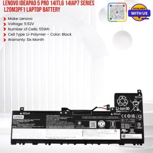 Lenovo IdeaPad 5 PRO 14ITL6 14IAP7 Series L20M3PF1 Laptop Battery
