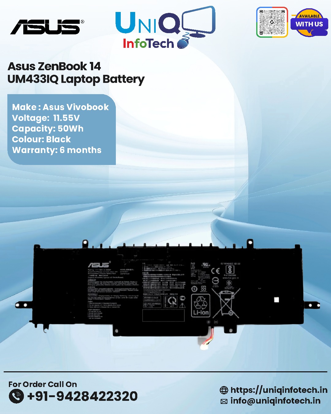 Asus Zenbook 14 Um433Iq Laptop Battery