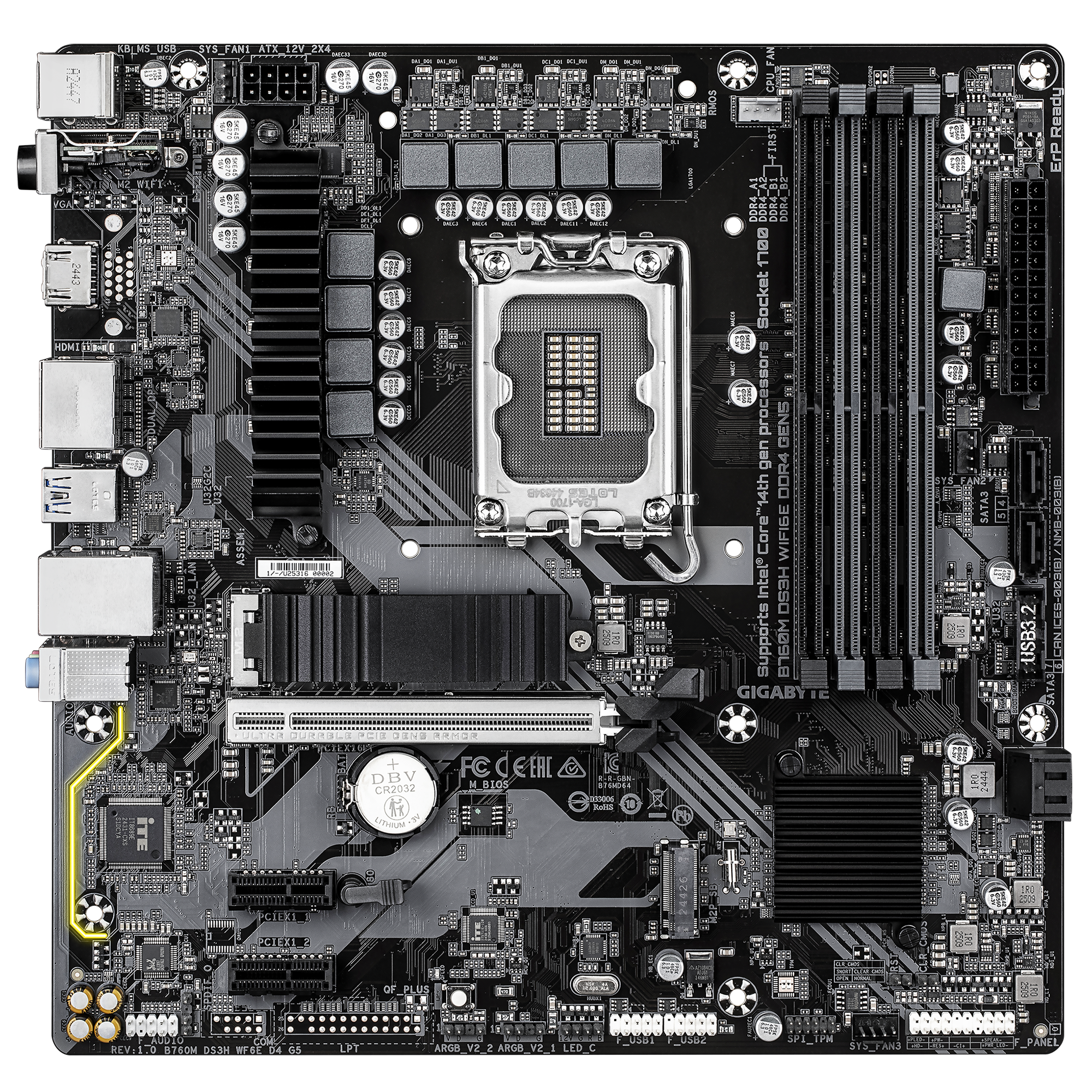 Gigabyte B760M Ds3H Wf6E Ddr4 Gen5 - Image 2