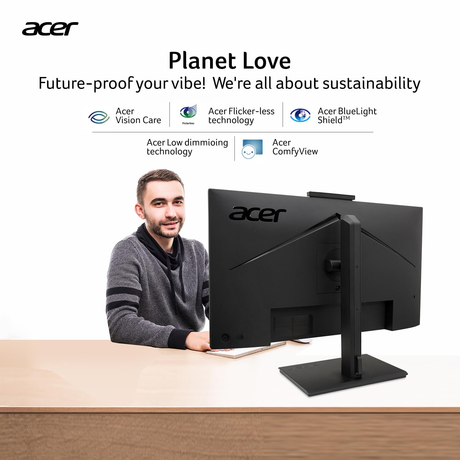 Acer B247Q 21.5 Inch Ips Full Hd Monitor With Ir Webcam - Image 2