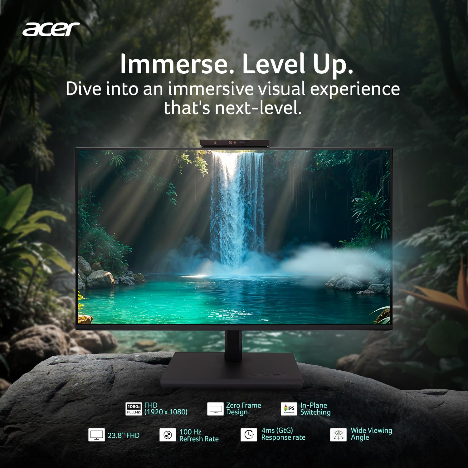 Acer B247Q 21.5 Inch Ips Full Hd Monitor With Ir Webcam - Image 4