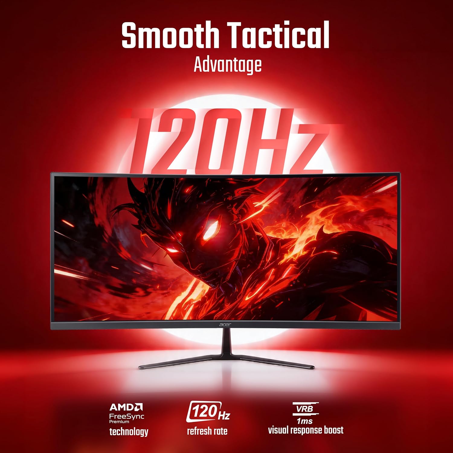 Acer Nitro Ed340Cur J0 34 Inch Uwqhd Curved Gaming Monitor - Image 4
