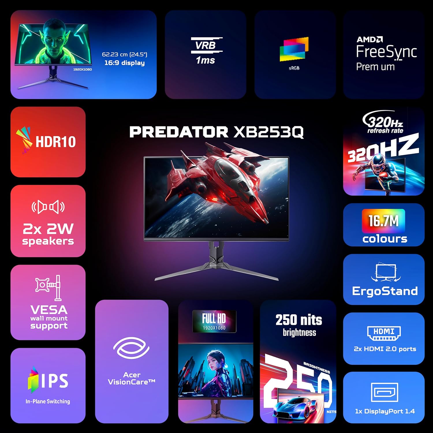 Predator Xb253Q F3 25 Inch Ips Fhd Gaming Monitor - Image 5