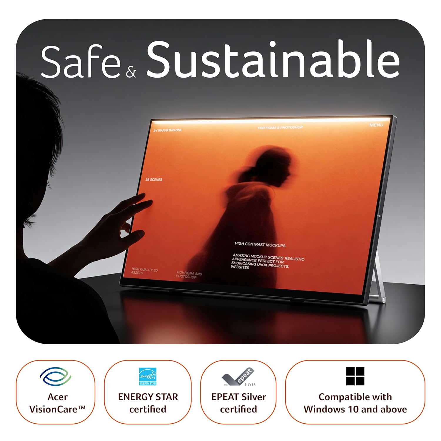 Acer Ut272Q 27 Inch Full Hd Ips 10-Point Touch Screen Monitor - Image 4