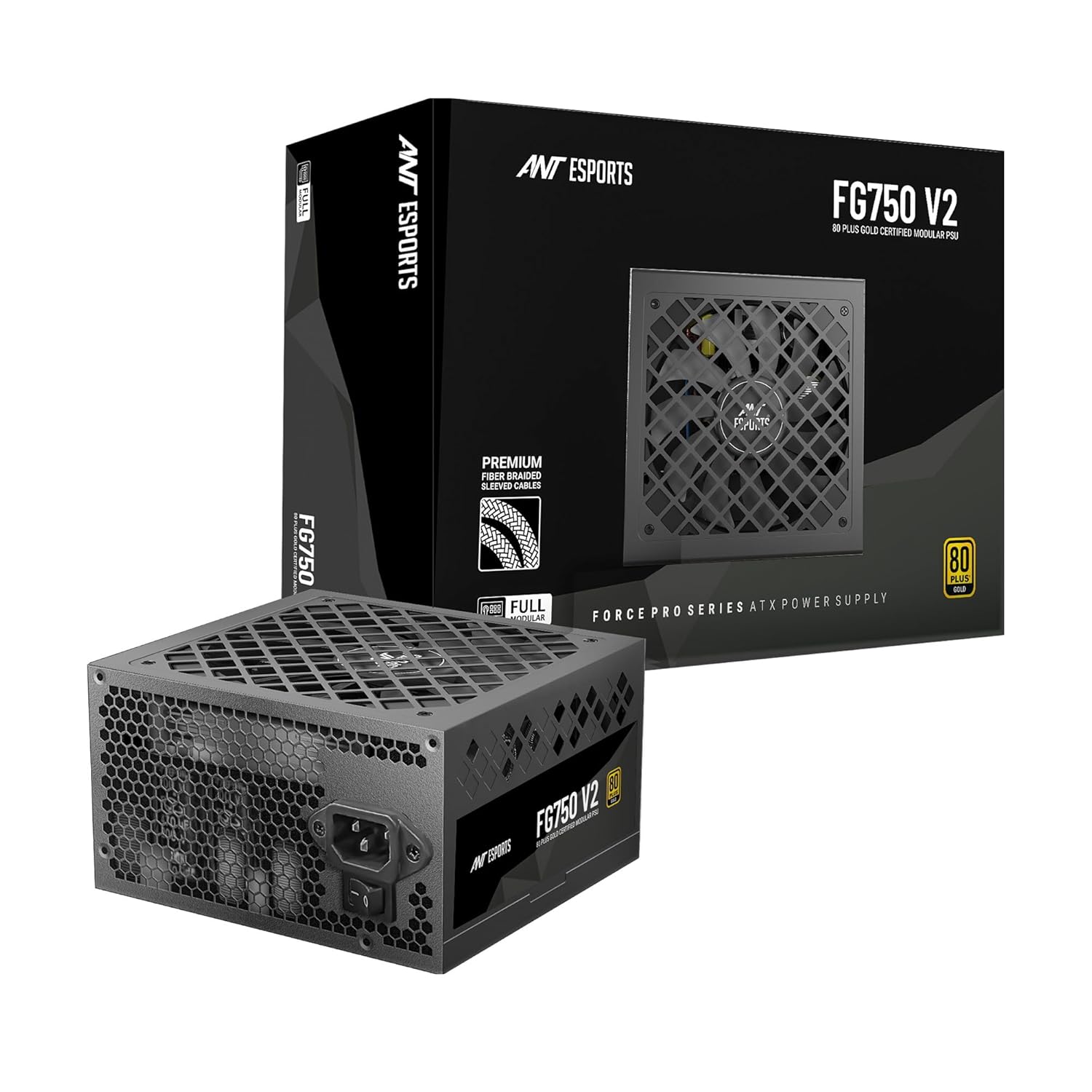 Ant Esports Fg750 V2 - 80 Plus Gold Certified 750 Watt Full-Modular Power Supply