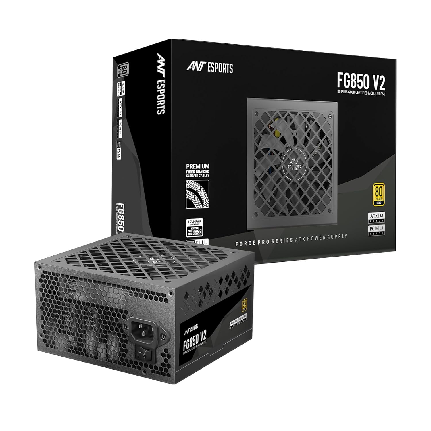 Ant Esports Fg850 V2 – 80 Plus Gold Certified 850 Watt Full-Modular Power Supply