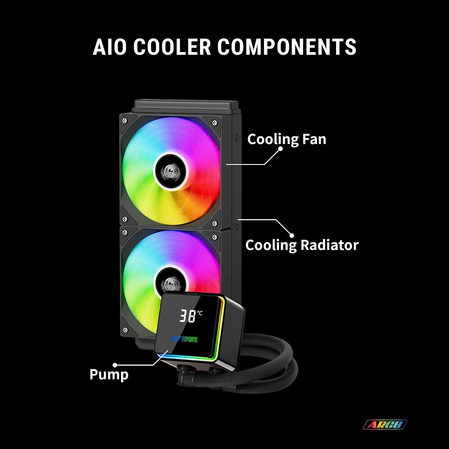 Ant Esports Icestorm-240 Argb Cpu Liquid Cooler With - Image 3
