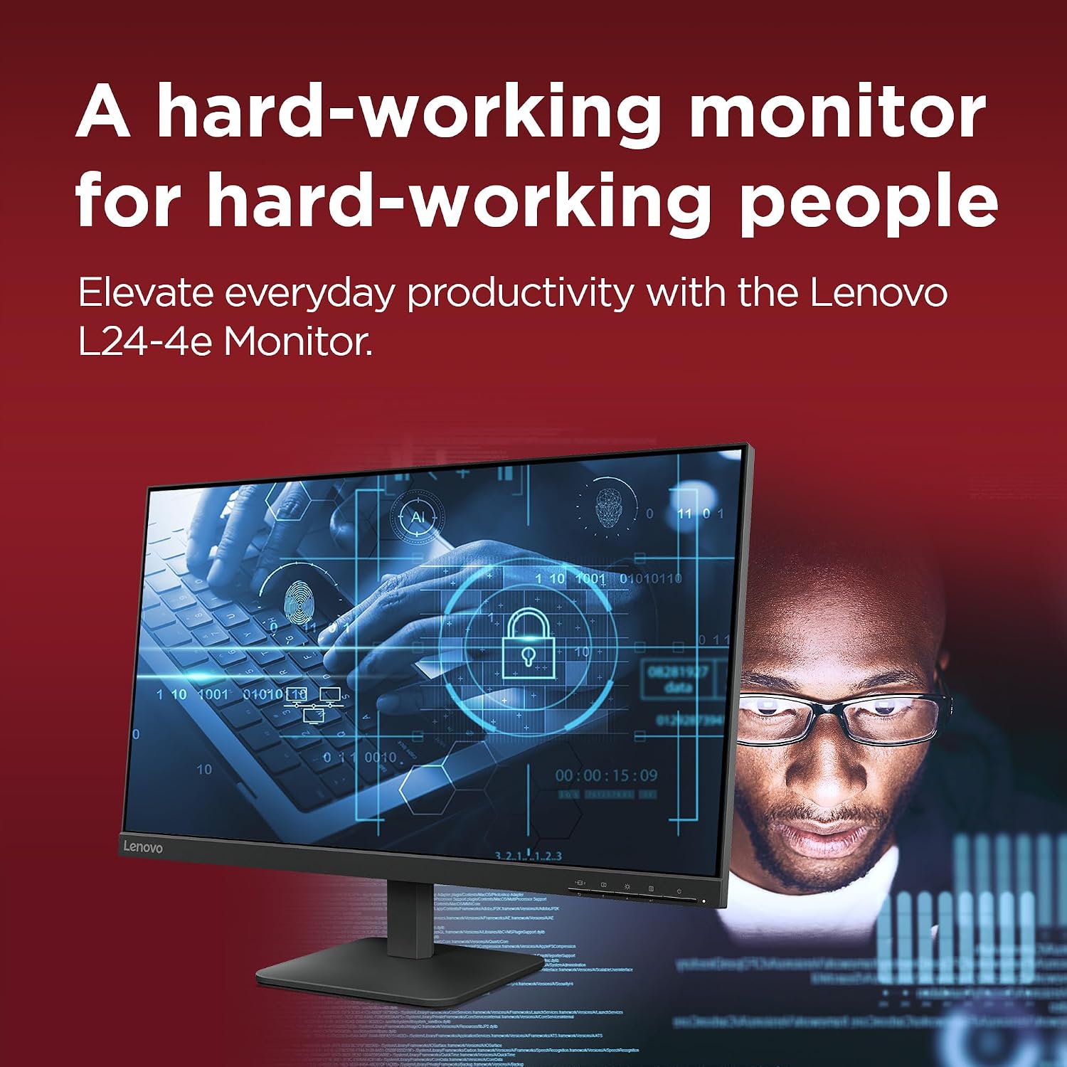 Lenovo L24-4E | 24&Quot; (60.96Cm) Fhd Ips 100Hz Ultraslim Monitor | 68C2Kac1In - Image 2