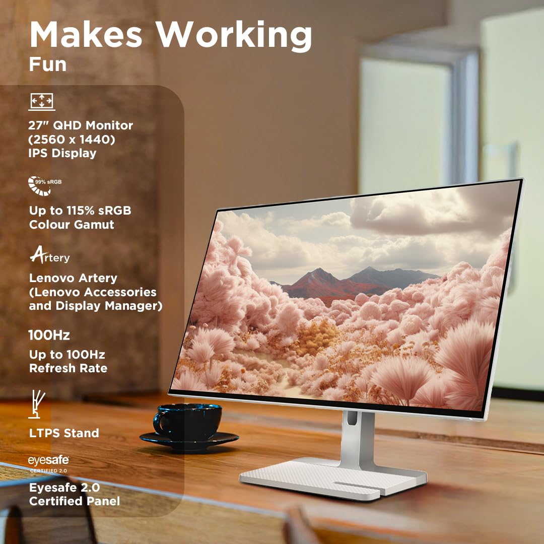 Lenovo L27H-4A 68.58Cms (27) Monitor | 67C0Uac6In - Image 3