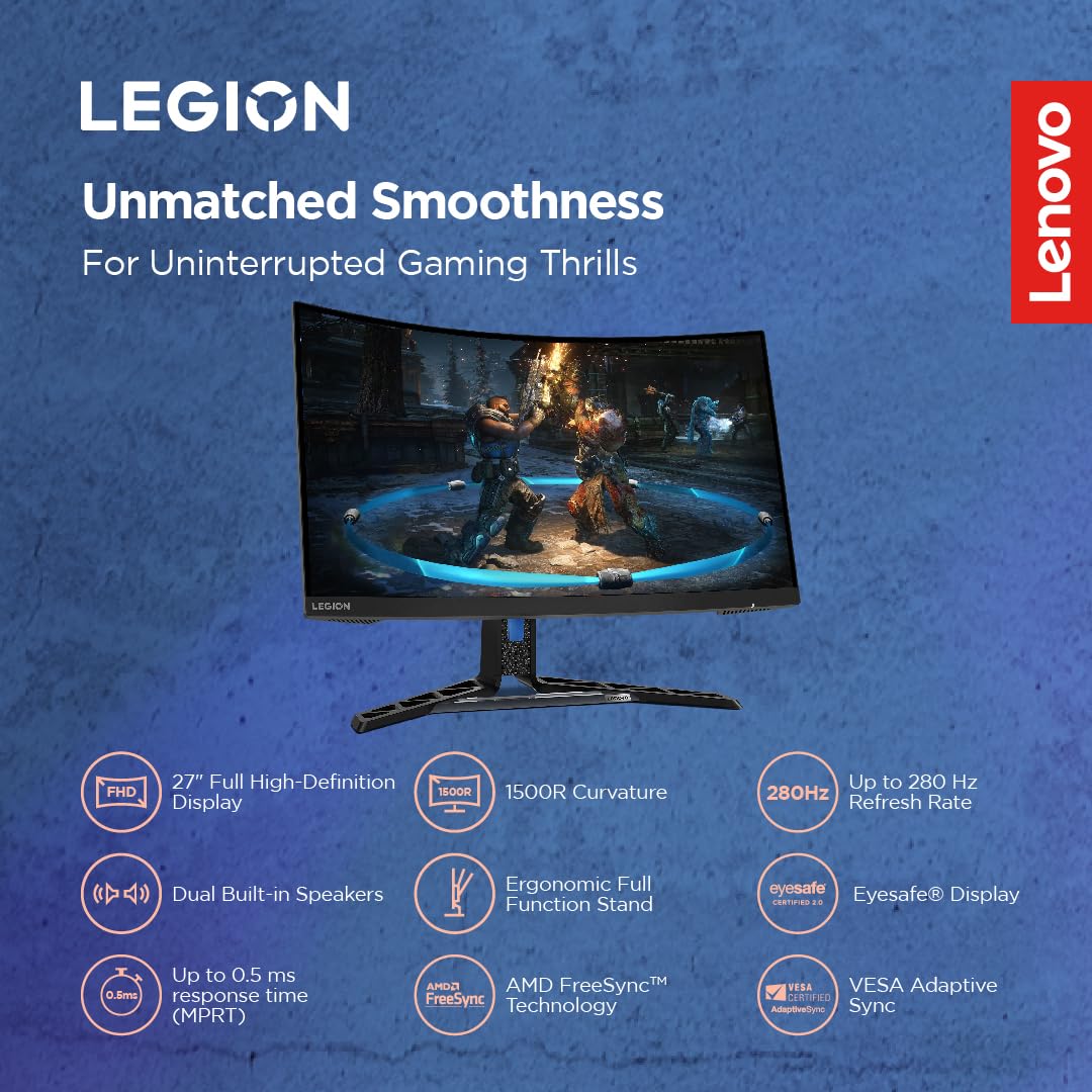 Lenovo Legion R27Fc-30, 27 Inch Gaming Monitor - Image 2